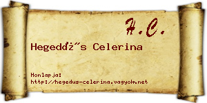 Hegedűs Celerina névjegykártya